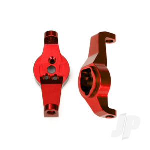 Traxxas Caster blocks, 6061-T6 aluminium (Red-anodized), left and right