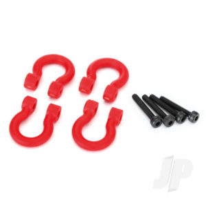 Traxxas Bumper D-rings, Red (Front or Rear) / 2.0x12 CS (4 pcs)