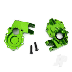 Traxxas Portal housings, inner (Front), 6061-T6 aluminium (Green-anodized) (2 pcs) / 3x12 BCS (2 pcs)