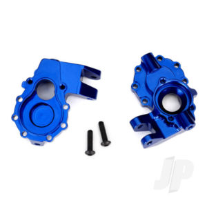 Traxxas Portal housings, inner (Front), 6061-T6 aluminium (Blue-anodized) (2 pcs) / 3x12 BCS (2 pcs)