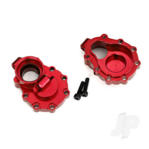 Traxxas Portal housings, inner (Rear), 6061-T6 aluminium (Red-anodized) (2 pcs) / 2.5x10 CS (2 pcs)
