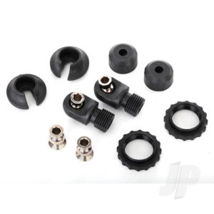 Traxxas Caps & spring retainers, GTS shocks (upper cap (2 pcs) / hollow balls (4 pcs) / bottom cap (2 pcs) / upper retainer (2 pcs) / lower retainer (2 pcs))