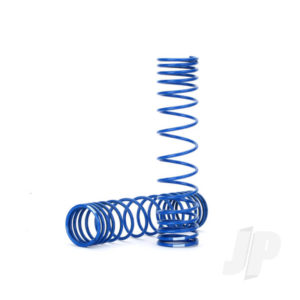 Traxxas Spring, shock, Front (Blue) (GTR) (progressive, 0.833 rate, white stripe) (2 pcs)