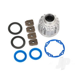 Traxxas Carrier, Differential, aluminium (Front or center) / x-ring gaskets (2 pcs), ring gear gasket / 14.5x20 TW (2 pcs)