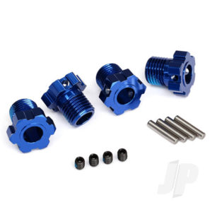 Traxxas Wheel Hubs, splined, 17mm (Blue-anodized) (4 pcs) / 4x5 GS (4 pcs) / 3x14mm pin (4 pcs)