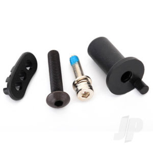 Traxxas Motor mount hinge post / fixed gear adapter / 5x25mm BCS (1pc) / 4x16mm CS with split and flat washer (1pc)