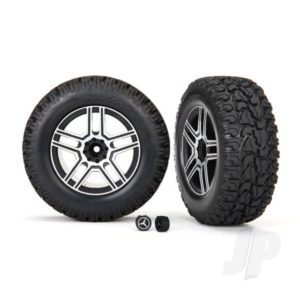 Traxxas Tyres and Wheels, Assembled Glued 2.6in Black (2 pcs)