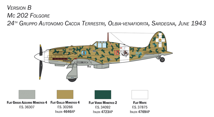 Italeri Macchi MC.202 Folgore 1/72 1439 - Image 7
