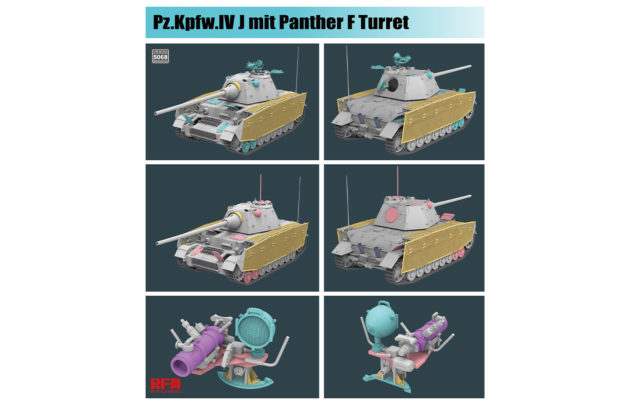 Rye Field Models Pz.Kpfw.IV J mit Panther F Turret # 5068 1/35