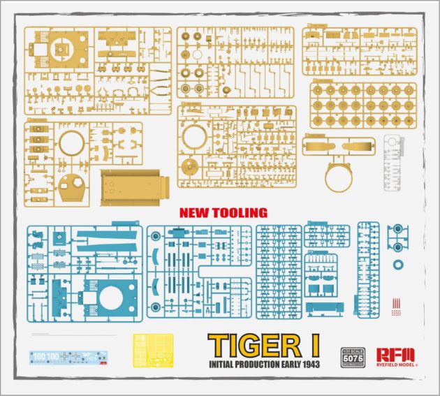 Rye Field Models Tiger I 100# Initial Production Early 1943 5075 1/35