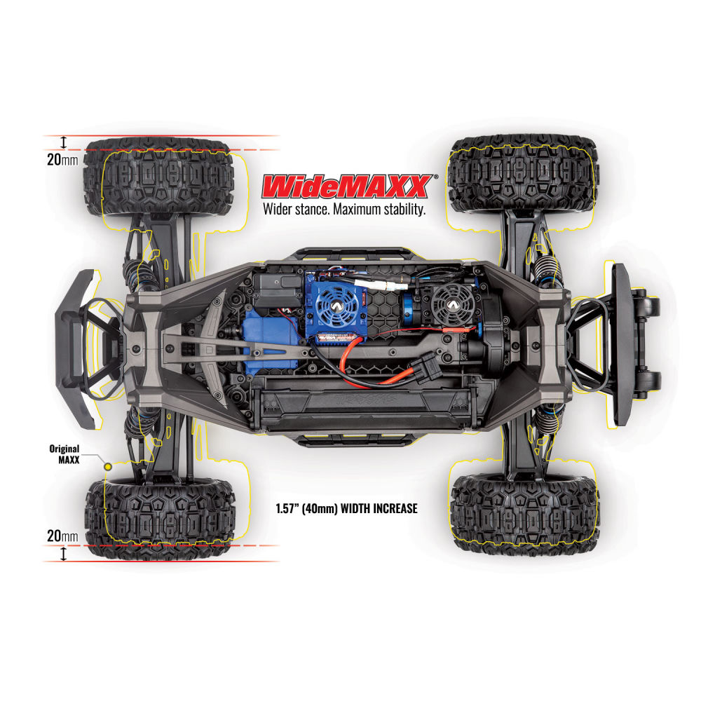 TRAXXAS RED MAXX WIDEMAXX VXL-4S 4X4 1:10 ARTR