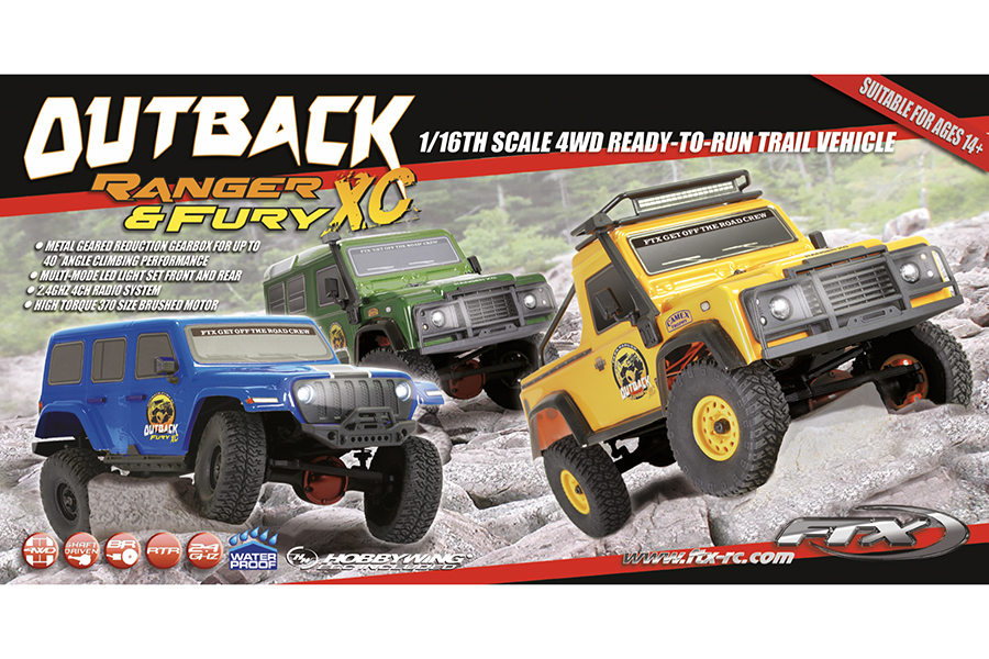 FTX OUTBACK FURY XC RTR 1:16 TRAIL CRAWLER - BLUE