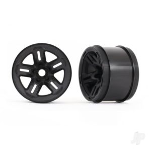 Traxxas Wheels 3.8in (black) (2) (17mm splined)