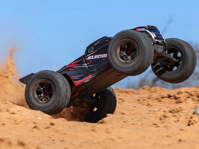 Traxxas Sledge Belted 1:8 4WD Brushless Electric Monster Truck - Red