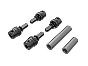 Traxxas Driveshafts, Centre, Male (Steel) (4)/ Driveshafts, Centre, Female, 6061-T6 Aluminium (Dark Titanium-Anodised) (Front/ Rear)