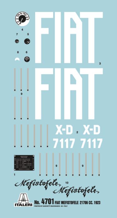 Italeri FIAT MEFISTOFELE 21706 c.c. 1/12 4701