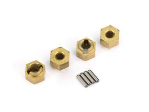 Traxxas TRX-4M 7mm Hex Wheel Hubs (Brass) (4) Axle Pins (8)
