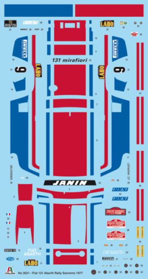 Italeri Fiat 131 Abarth San Remo Winner 1977 1/24 3621