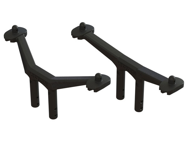 This SC body mount set is manufactured from tough composite material for long-lasting performance on your ARRMA vehicle. Features: Durable composite material for optimum performance when the action gets tough - Precision manufactured to provide easy fit to your vehicle Includes: 1 x Front SC Body Mount 1 x Rear SC Body Mount