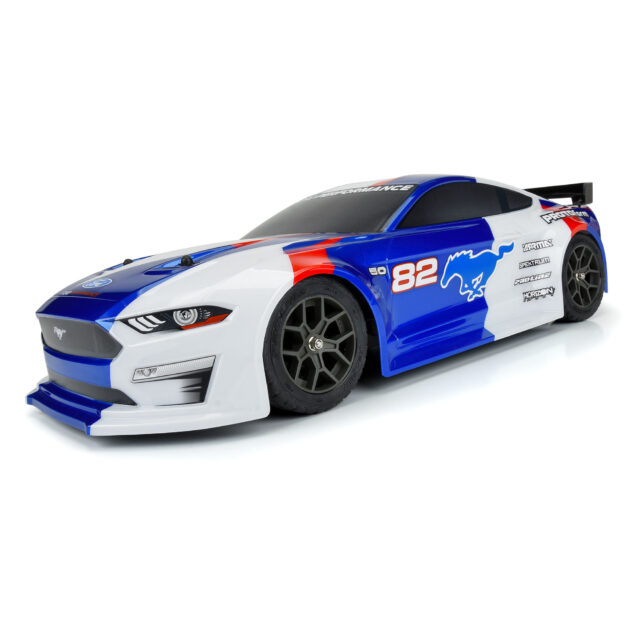 PROTOFORM 1/8 2021 FORD MUSTANG PAINTED BODY (BLUE) VENDETTA & INFRAC G-PRM1582-13
