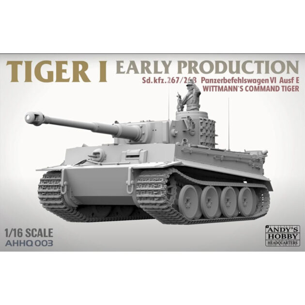 Andy's Hobby HQ Tiger I Early Tank 3-In-1 1:16 Plastic Model Kit AHHQ003 Takom