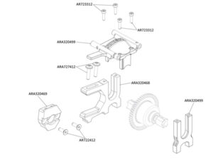Arrma V4 Sliding Motor Mount Plate - Red Z-ARA320469