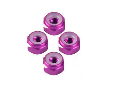 Fastrax M3 Purple Nyloc Locknuts