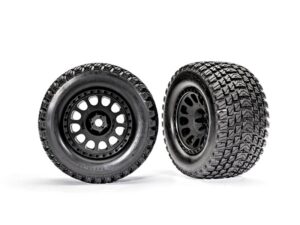 Traxxas Tyres and Wheels, Assembled, Glued (XRT Rave Black Wheels, Gravix Tyres) (2)