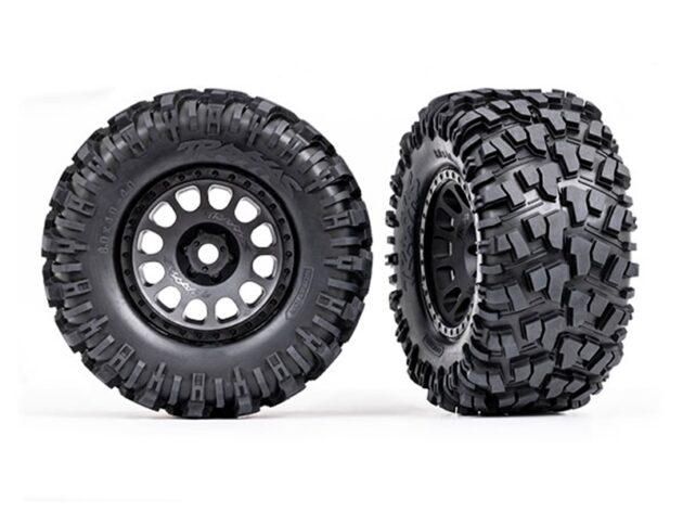 Traxxas XRT Race Black Wheels Mounted on Maxx AT Tyres (2)