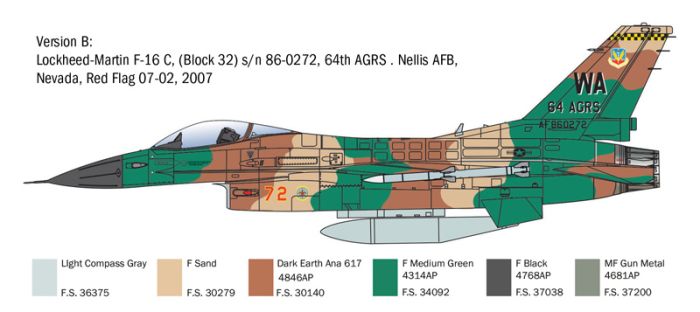Italeri 1/48 Lockheed-Martin F-16C Fighting Falcon 2825