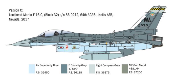 Italeri 1/48 Lockheed-Martin F-16C Fighting Falcon 2825