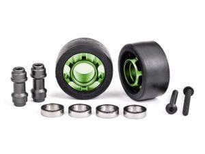 Traxxas 6061-T6 Aluminium Wheelie Bar Wheels Set - Green Anodized