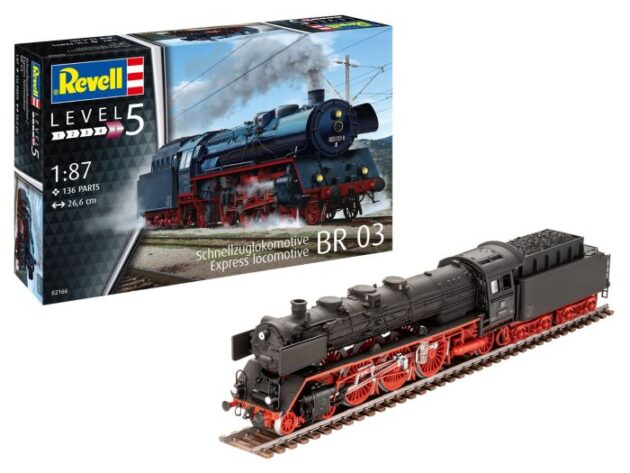 Revell Steam Locomotive BRO3 & Tender 1/87 02166