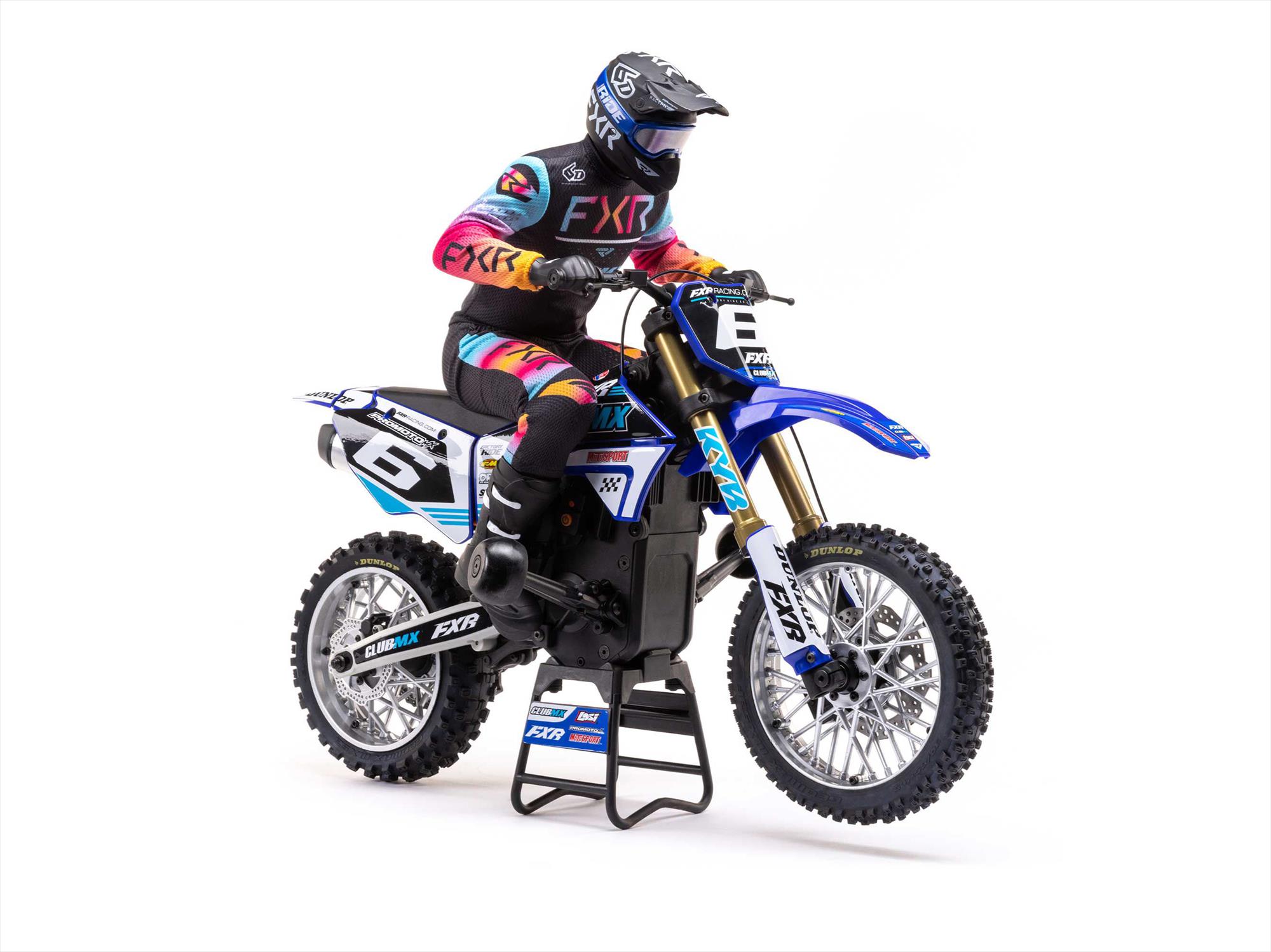 Losi 1/4 Promoto-MX Motorcycle RTR Club MX Blue C-LOS06000T2 - Image 7