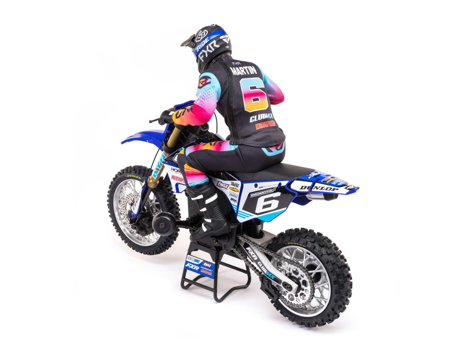 Losi 1/4 Promoto-MX Motorcycle RTR Club MX Blue C-LOS06000T2 - Image 4