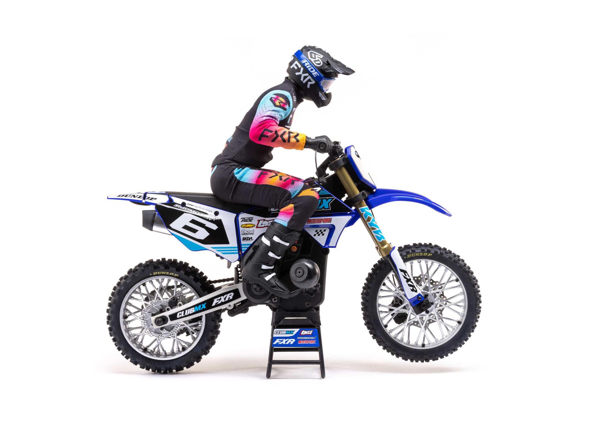 Losi 1/4 Promoto-MX Motorcycle RTR Club MX Blue C-LOS06000T2 - Image 5