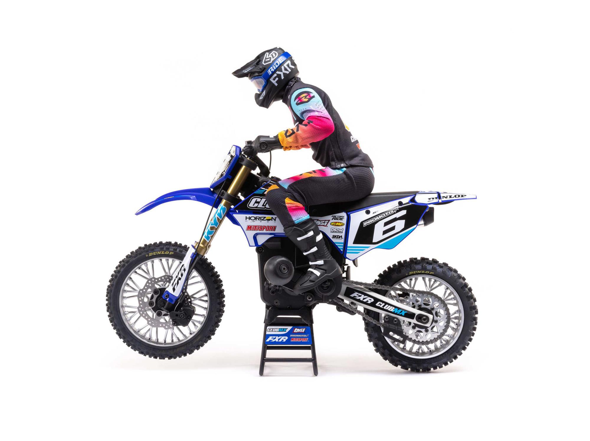 Losi 1/4 Promoto-MX Motorcycle RTR Club MX Blue C-LOS06000T2 - Image 6