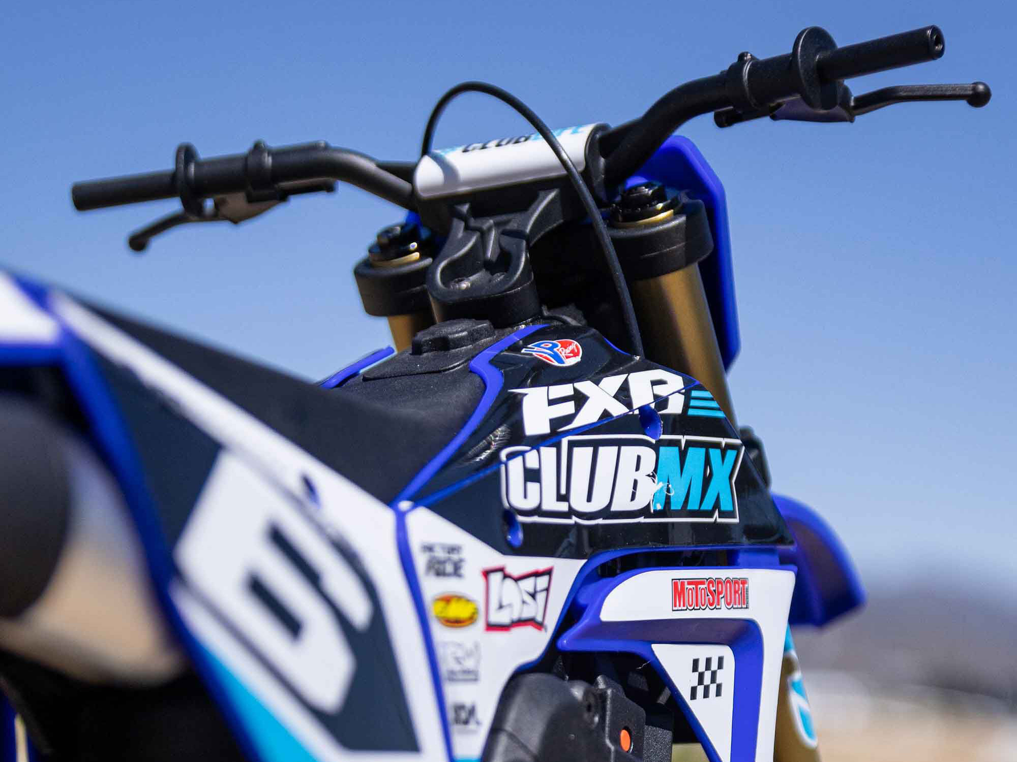 Losi 1/4 Promoto-MX Motorcycle RTR Club MX Blue C-LOS06000T2 - Image 25