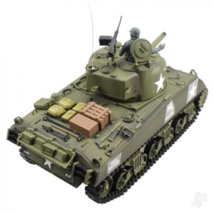 Henglong 1:16 U.S. Medium Tank M4A3 Sherman with Infrared Battle System (2.4GHz Shooter Smoke Sound Metal Gearbox )