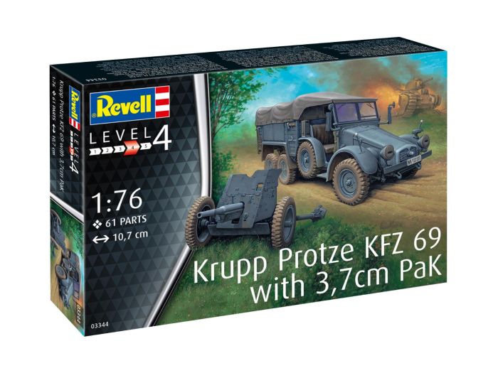 Revell 1/76 Krupp-Protze KFZ.69 with 3.7cm Pak 03344 - Image 2