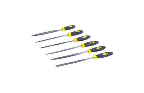 6pc 140mm Needle File Set Rubber Grip