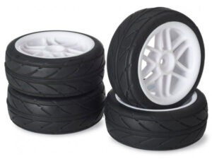 Absima Wheel Set Onroad 6 Spoke / Profile White 1:10 (4 Pcs)