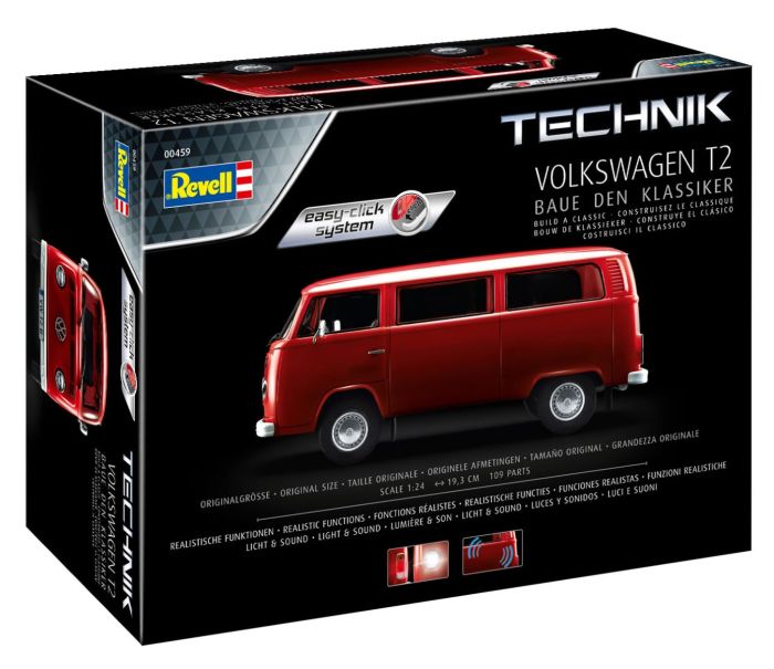 Revell 1/24 Volkswagen T2 Bus Easy-Click Technik RV00459 - Image 5