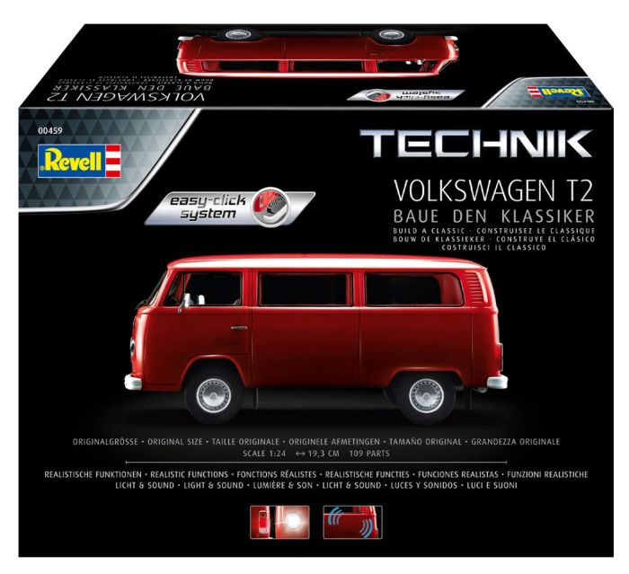 Revell 1/24 Volkswagen T2 Bus Easy-Click Technik RV00459 - Image 6