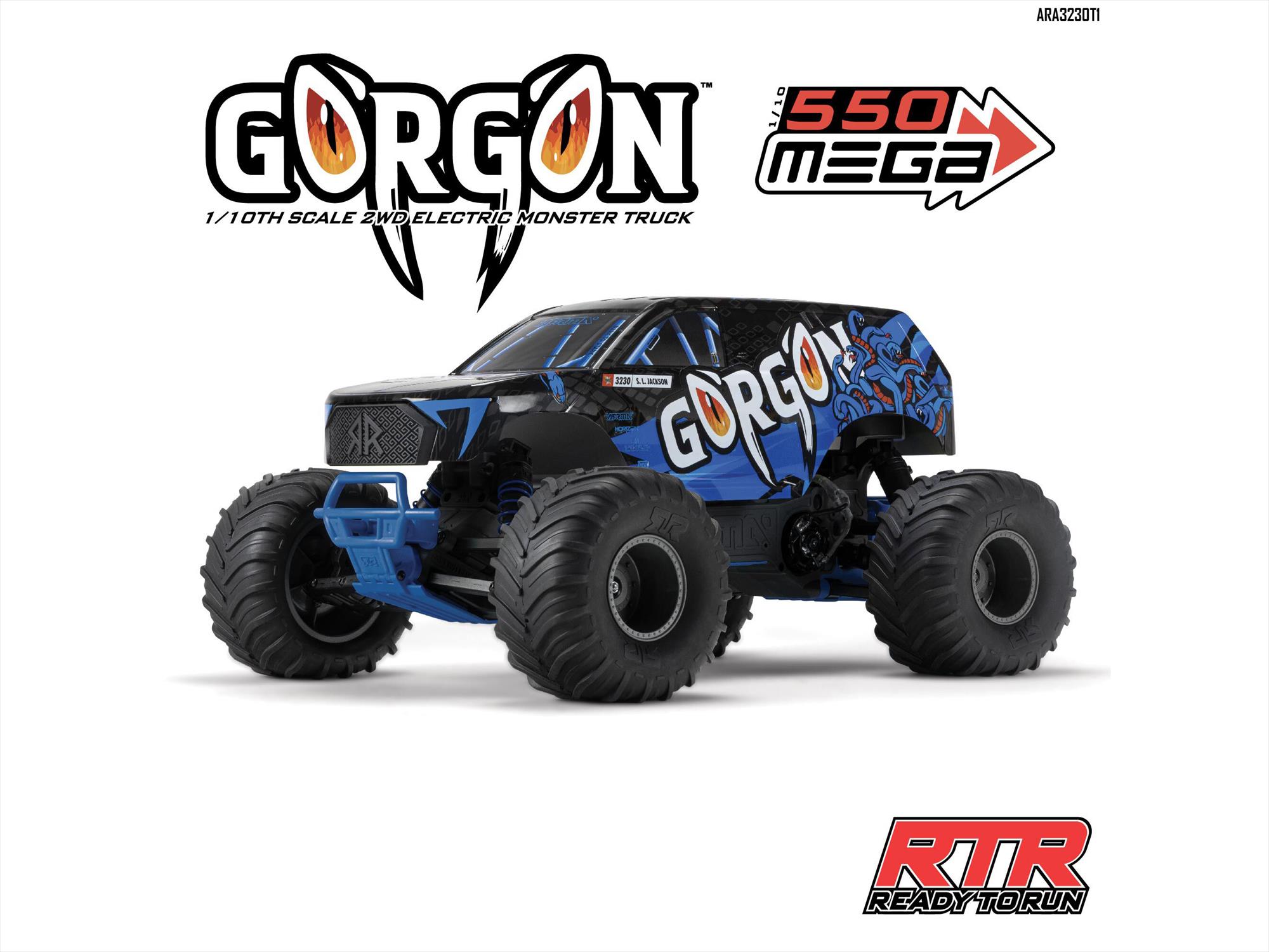 1/10 GORGON MEGA 550 2WD MT (no Battery/Charger) Blue - Image 2