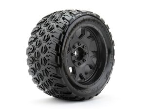 JetKo X-MT Extreme Tyre King Cobra Belted on TRX X-Maxx Black Rims (2)