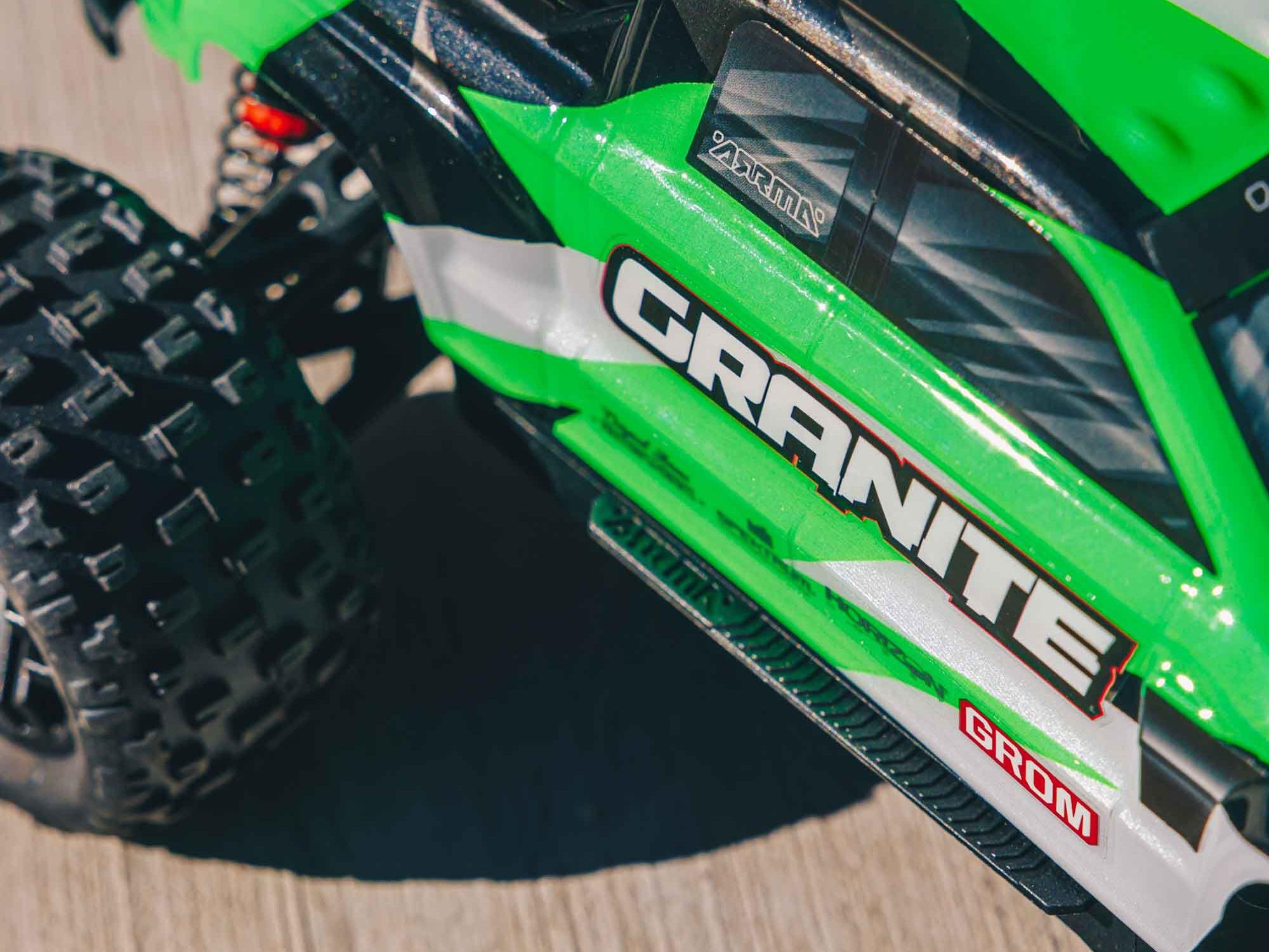 Arrma 1/18 GRANITE GROM MEGA 4X4 MT with Battery & Charger Green - Image 16