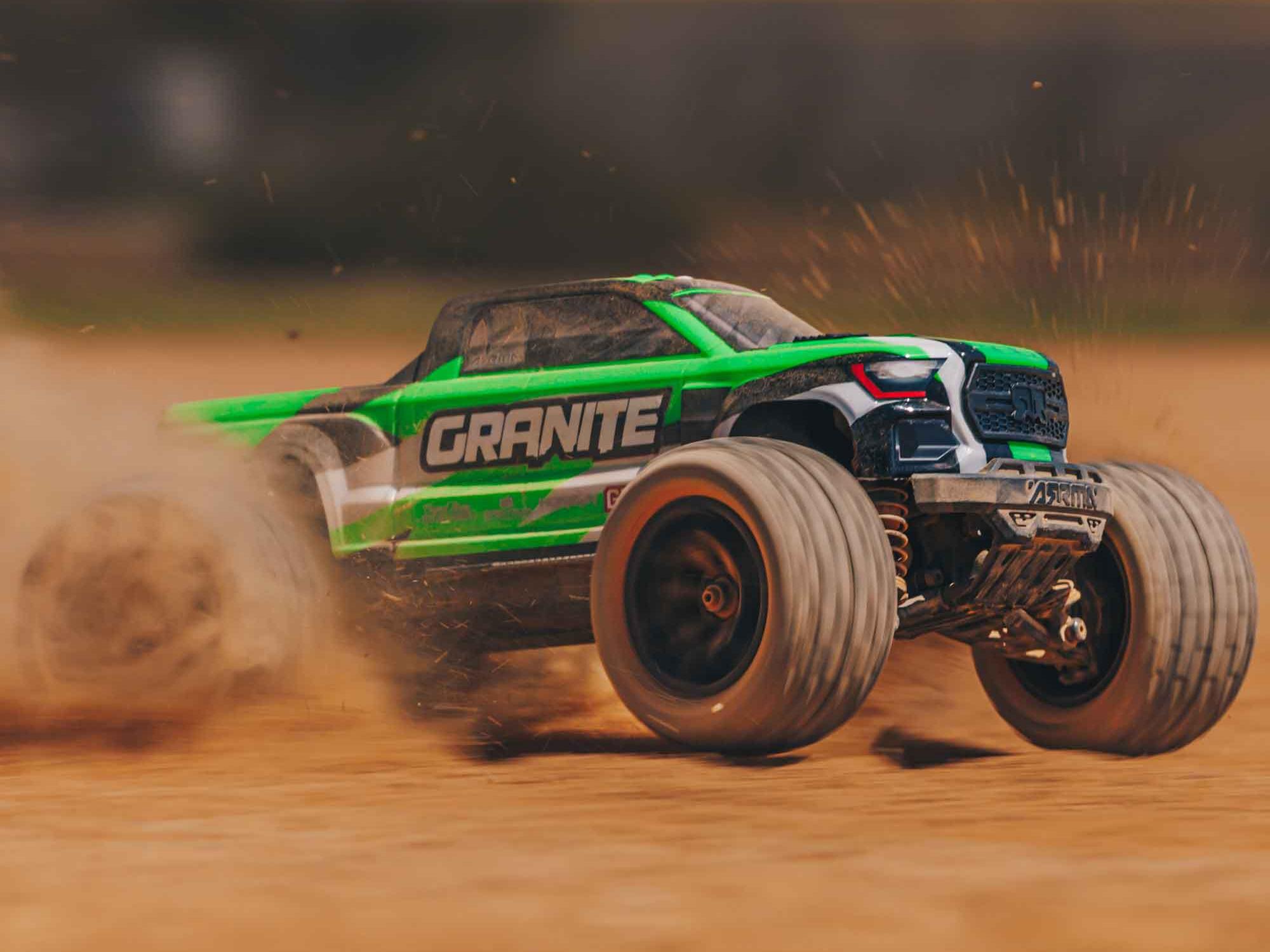 Arrma 1/18 GRANITE GROM MEGA 4X4 MT with Battery & Charger Green - Image 11
