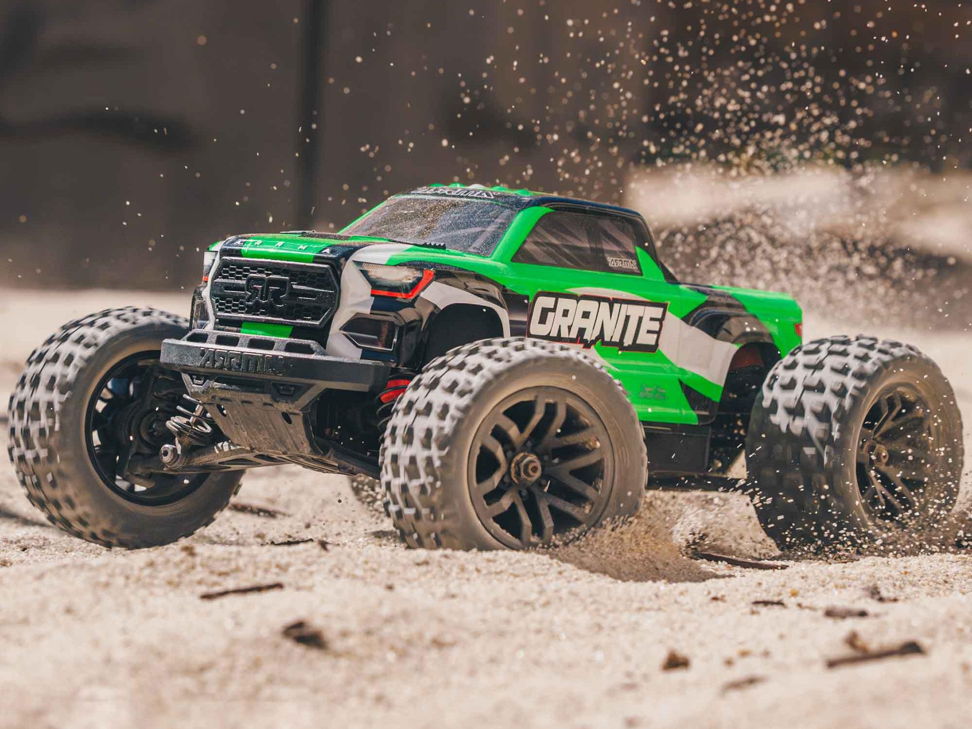 Arrma 1/18 GRANITE GROM MEGA 4X4 MT with Battery & Charger Green - Image 10