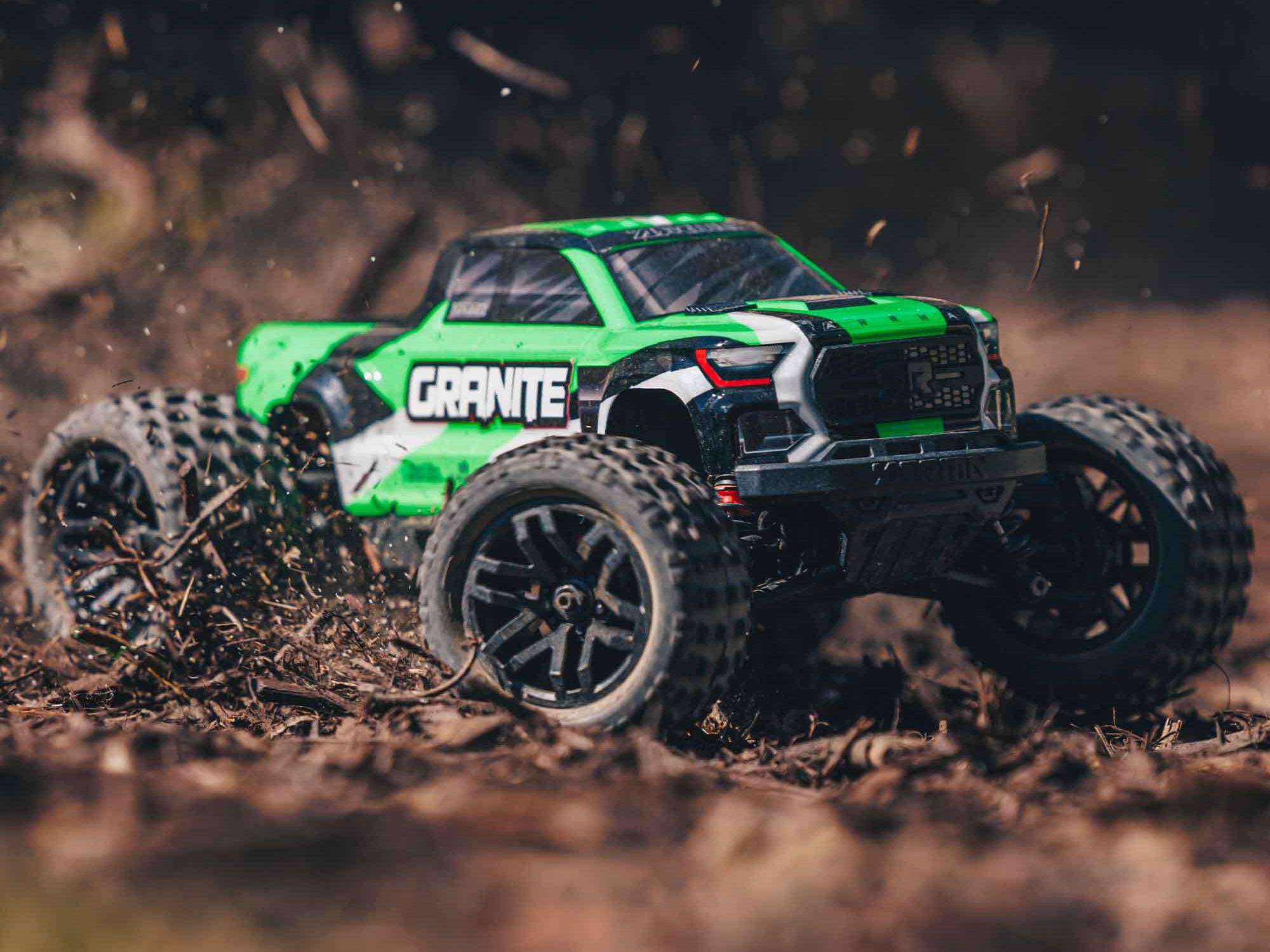 Arrma 1/18 GRANITE GROM MEGA 4X4 MT with Battery & Charger Green - Image 9